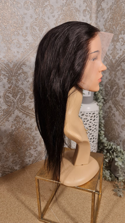 EYLEEN Echthaar Perücke 18Zoll 45cm