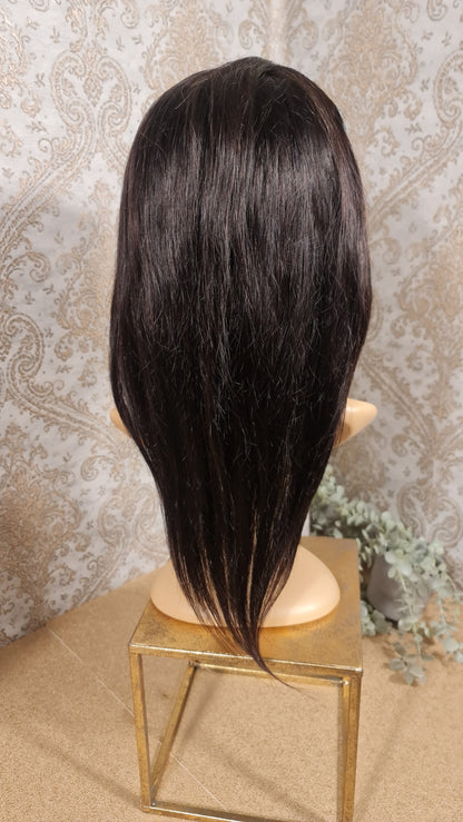 EYLEEN Echthaar Perücke 18Zoll 45cm
