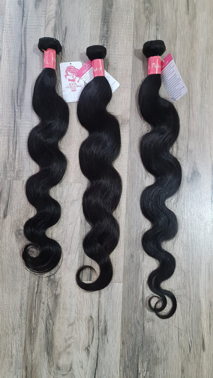 Oferta de Navidad: 3 paquetes de extensiones de cabello humano real, liso y ondulado. 