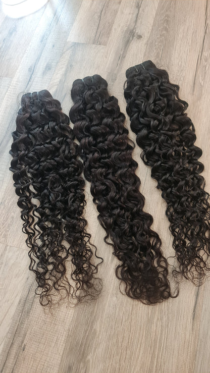 Oferta de 3 paquetes de extensiones de cabello natural de 26" 65cm Onda natural (Onda de agua) 