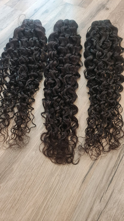 Oferta de 3 paquetes de extensiones de cabello natural de 26" 65cm Onda natural (Onda de agua) 