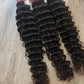 Sales 3 bundles hair extensions human hair 26" 65cm Deep Wave 