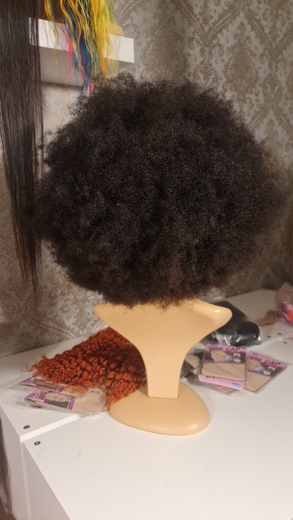 FOXXY Afro Echthaar Perücke 14"Diosa Extensions Haarverlängerungen