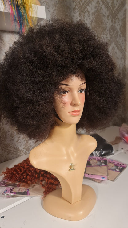 FOXXY Afro Echthaar Perücke 14"Diosa Extensions Haarverlängerungen