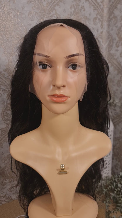 MARIELLY Perücke 24" 60cm Body Wave mit Lace Frontal 13x4
