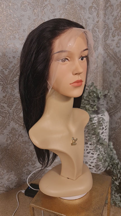EYLEEN Echthaar Perücke 18Zoll 45cm