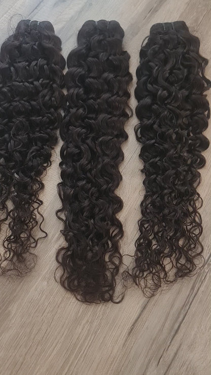 Oferta de 3 paquetes de extensiones de cabello natural de 26" 65cm Onda natural (Onda de agua) 