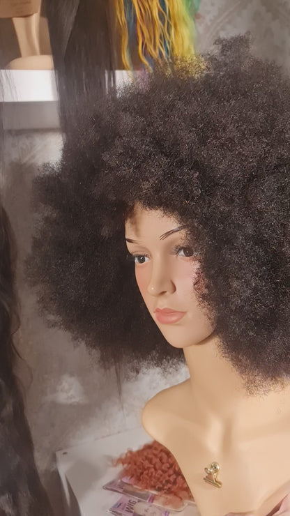 FOXXY Afro  Echthaar Perücke 14"