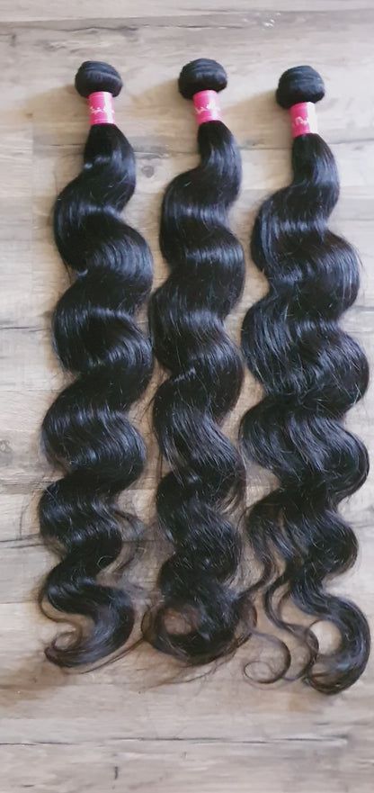 Oferta de 3 paquetes de extensiones de cabello natural de 30" (75 cm) Body Wave 