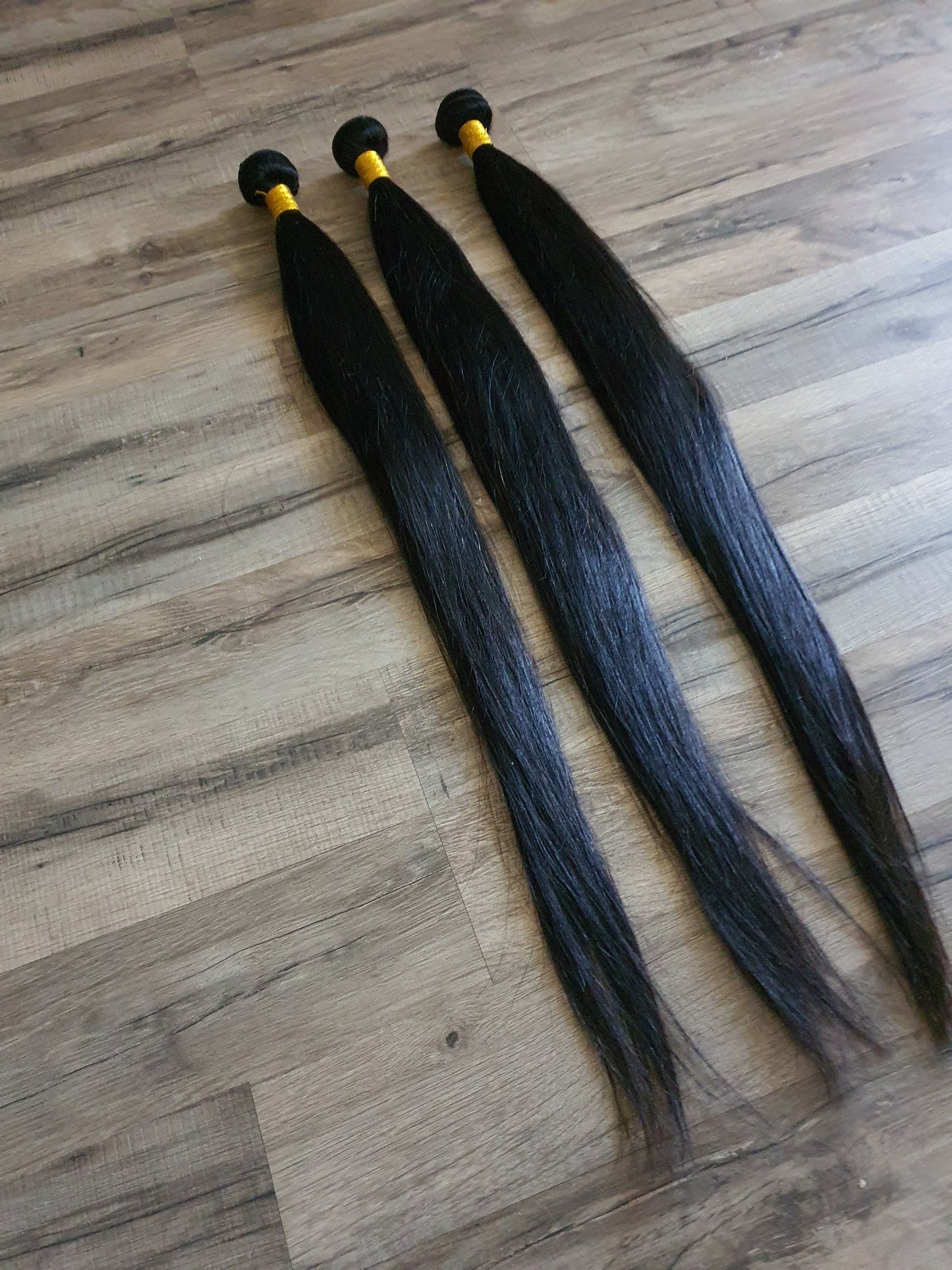 Set of 3 Bundles Human Hair Extensions 30" 75cm Straight