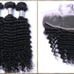 3 Bundles Hair Extensions + 13x4 Frontal 100% Human Hair from 10" (25cm) to 40" (100cm) Deep WaveDiosa Extensions Haarverlängerungen