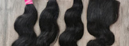 3 Bundles Hair Extensions + 4x4 Closure 100% Human Hair from 10" (25cm) to 40" (100cm) Body WaveDiosa Extensions Haarverlängerungen