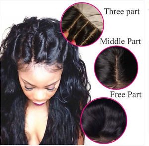 3 Bundles Hair Extensions + 4x4 Closure 100% Human Hair from 10" (25cm) to 40" (100cm) StraightDiosa Extensions Haarverlängerungen