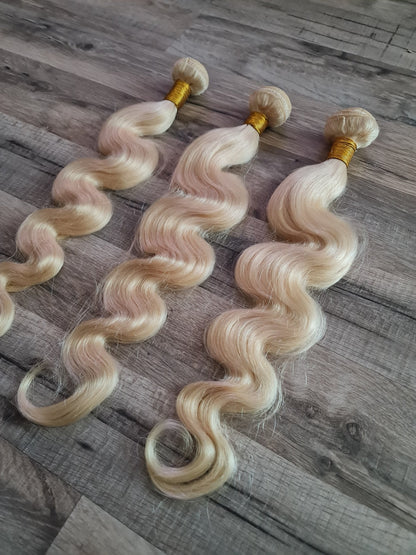 3 Packs Hair Extensions 100% Human Hair 24" 60cm Body Wave Color 613 BlondeDiosa Extensions Haarverlängerungen
