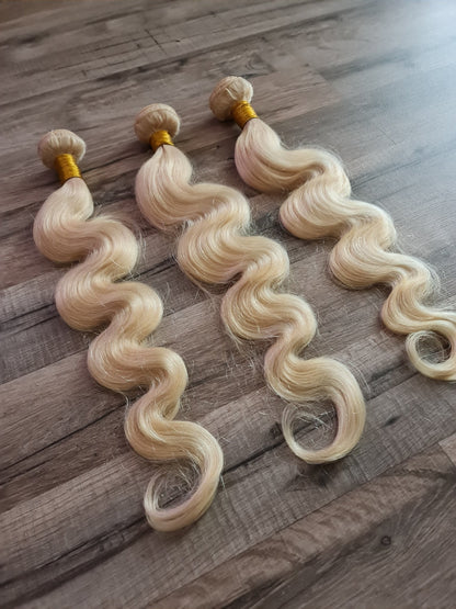 3 Packs Hair Extensions 100% Human Hair 24" 60cm Body Wave Color 613 BlondeDiosa Extensions Haarverlängerungen