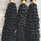 Set 3 bundles hair extensions human hair 24" 60cm Jerry Curly 