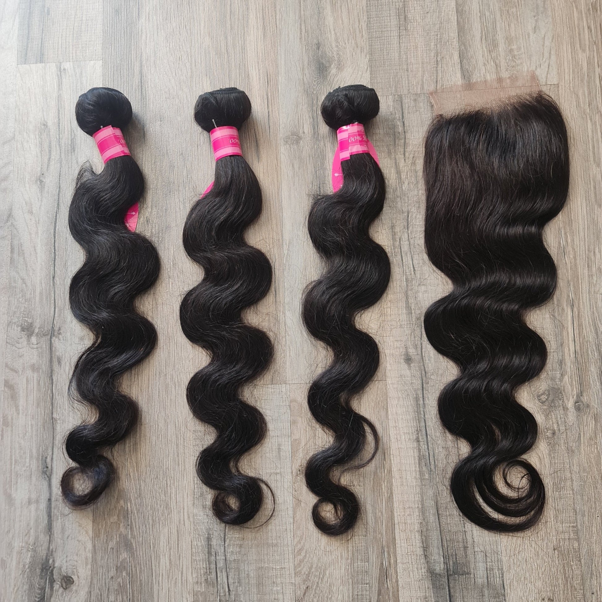 Angebot 3 Bundles Haarverlängerung Echthaar 24" 60cm + 20" 50cm 4x4 ClosureDiosa Extensions Haarverlängerungen