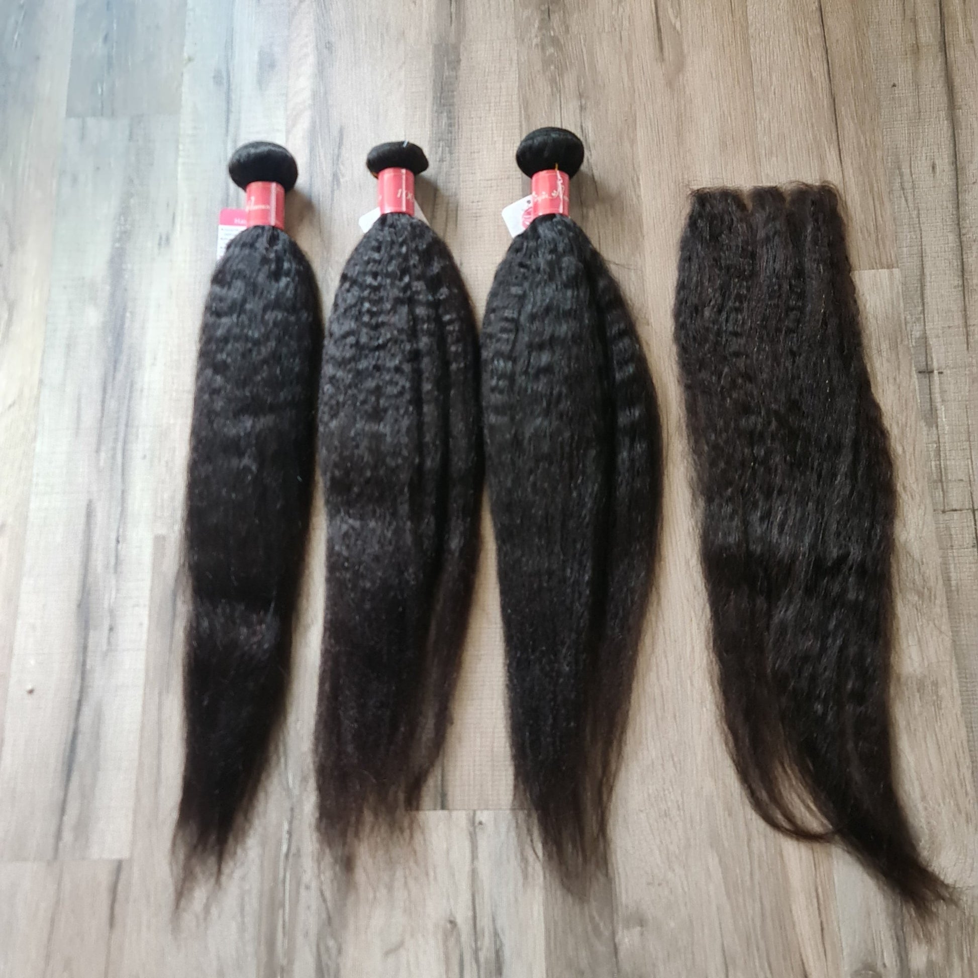 Angebot 3 Bundles Haarverlängerung Echthaar 24" 60cm + 20" 50cm 4x4 ClosureDiosa Extensions Haarverlängerungen