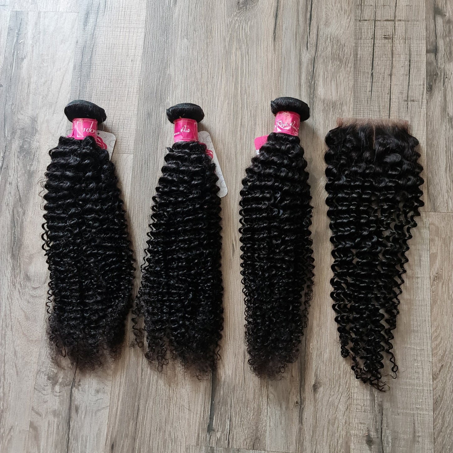 Angebot 3 Bundles Haarverlängerung Echthaar 24" 60cm + 20" 50cm 4x4 ClosureDiosa Extensions Haarverlängerungen