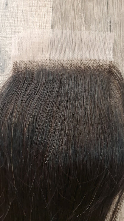 Angebot 4x4 Closure 20" 50cm glatt oder wellig Transparent Swiss Lace 100% brasilianisches EchthaarDiosa Extensions Haarverlängerungen
