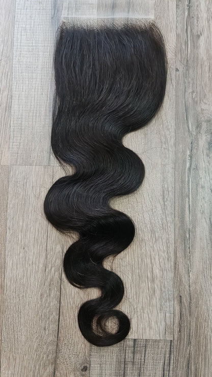 Angebot 4x4 Closure 20" 50cm glatt oder wellig Transparent Swiss Lace 100% brasilianisches EchthaarDiosa Extensions Haarverlängerungen