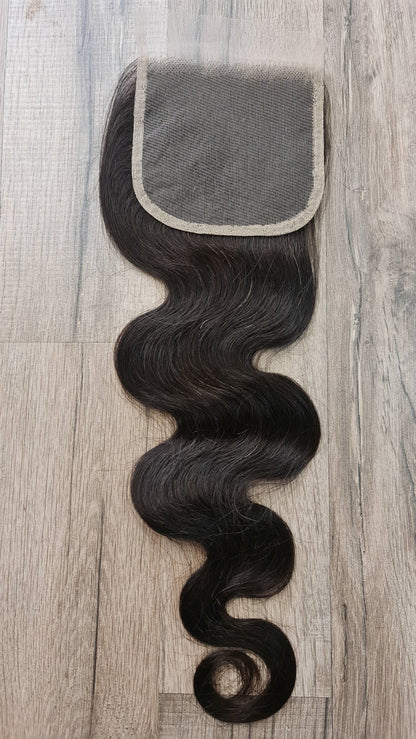 Angebot 4x4 Closure 20" 50cm glatt oder wellig Transparent Swiss Lace 100% brasilianisches EchthaarDiosa Extensions Haarverlängerungen