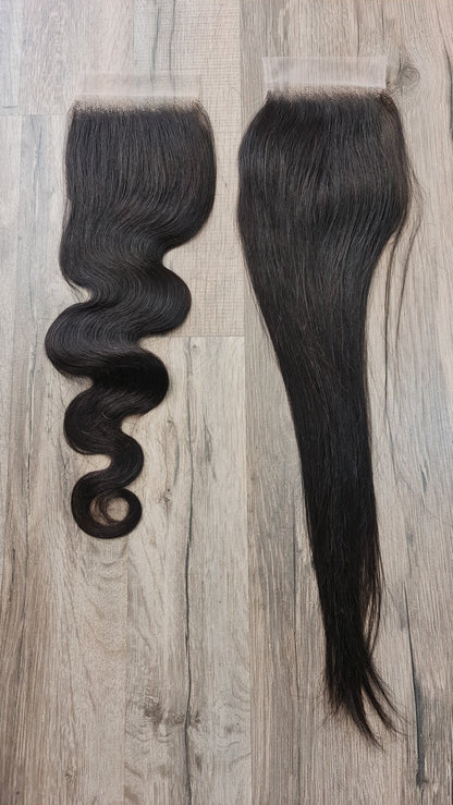 Angebot 4x4 Closure 20" 50cm glatt oder wellig Transparent Swiss Lace 100% brasilianisches EchthaarDiosa Extensions Haarverlängerungen