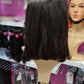Perücke 10" 12" 14" 16" glatt mit Lace Frontal 13x4 Farbe 1bDiosa Extensions Haarverlängerungen