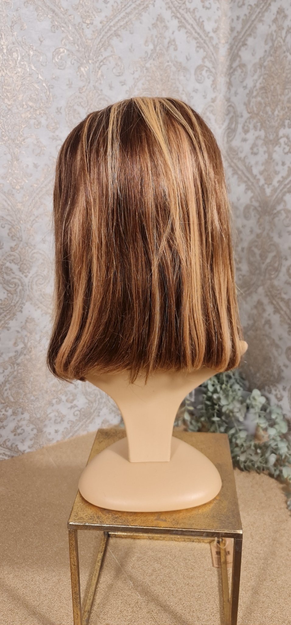 Perücke 10" 12" 14" 16" glatt mit Lace Frontal 13x4 Farbe #4/27Diosa Extensions Haarverlängerungen
