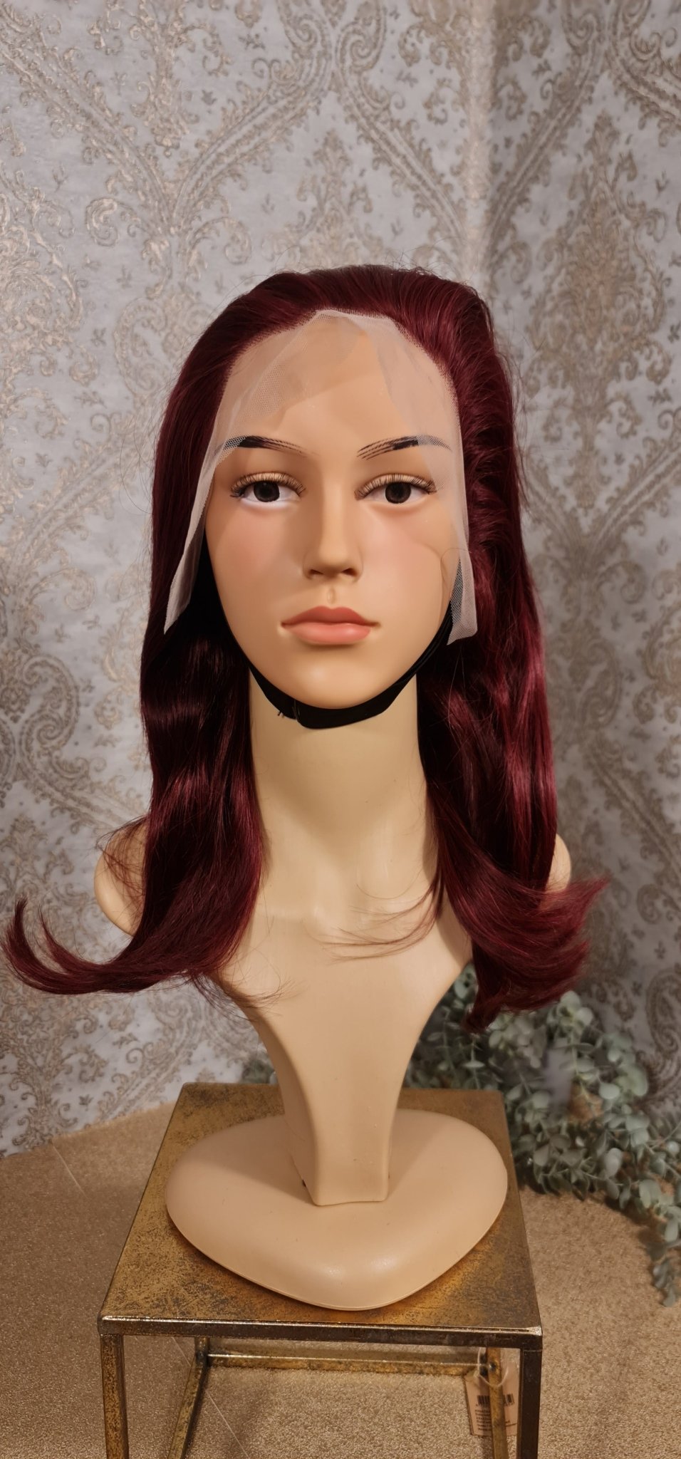 Perücke 10" 12" 14" 16" glatt mit Lace Frontal 13x4 Farbe J99Diosa Extensions Haarverlängerungen