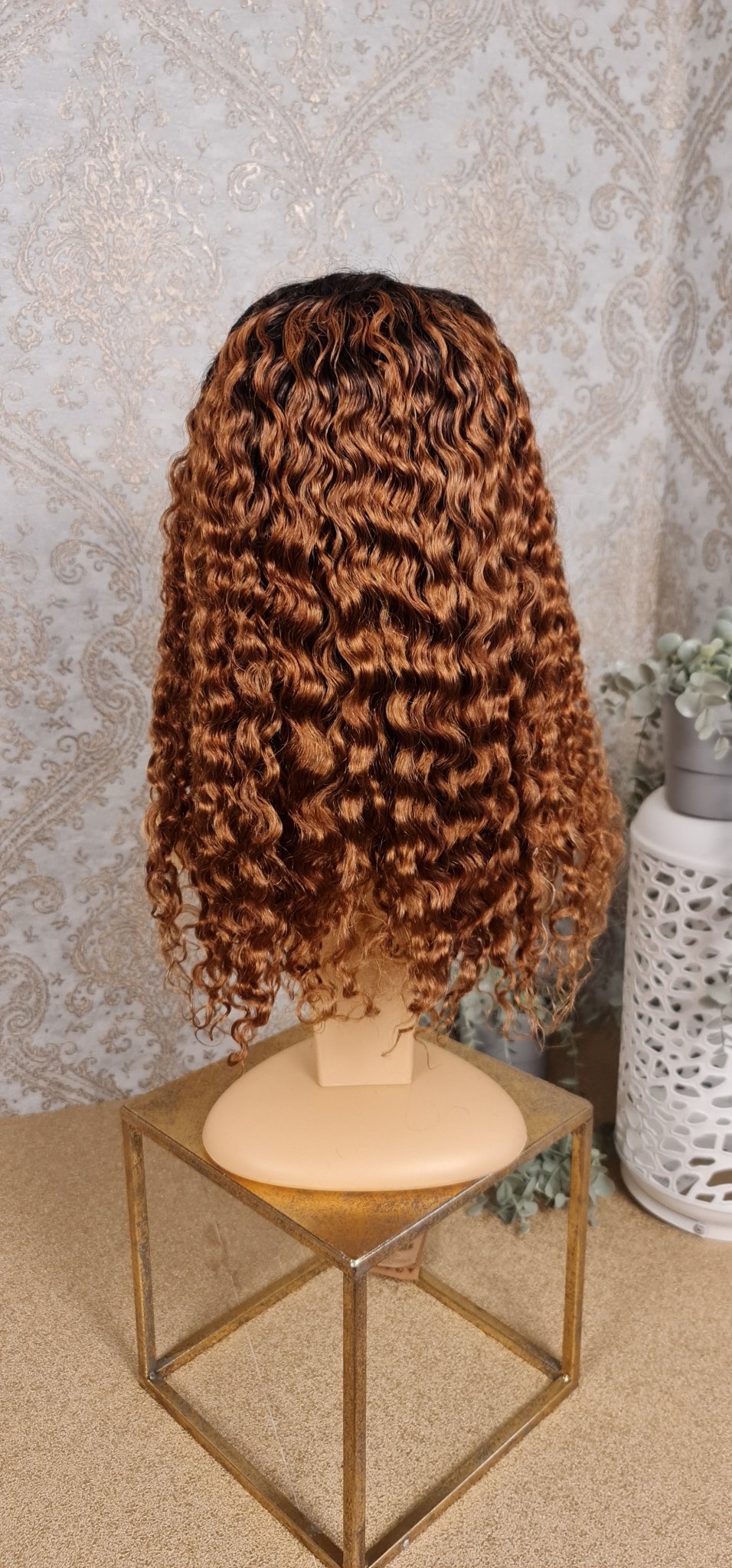 Perücke 10" 12" 14" 16" Jerry Curly mit Lace Frontal 13x4 Farbe 1b/30Diosa Extensions Haarverlängerungen