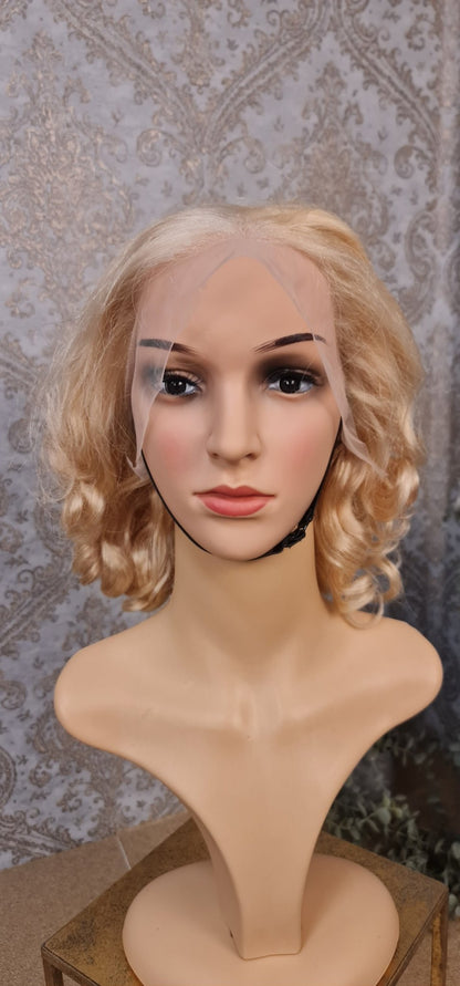 Perücke 12" 14" 16" 30 35 40cm Loose Wave mit Lace Frontal 13x4 Blonde #613Diosa Extensions Haarverlängerungen