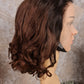 Perücke 12" 14" 16" 30 35 40cm Loose Wave mit Lace Frontal 13x4 Farbe 1b/4Diosa Extensions Haarverlängerungen