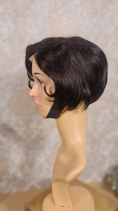 Perücke Pixi Cut mit Closure 4x4 Farbe 1bDiosa Extensions Haarverlängerungen