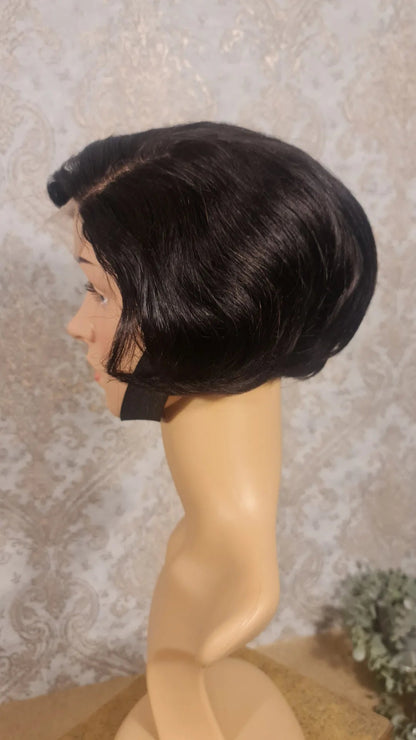 Perücke Pixi Cut mit Closure 4x4 Farbe 1bDiosa Extensions Haarverlängerungen