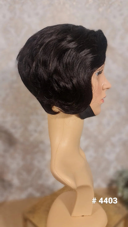 Perücke Pixi Cut mit Closure 4x4 Farbe 1bDiosa Extensions Haarverlängerungen