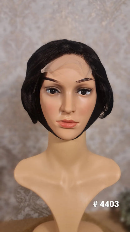 Perücke Pixi Cut mit Closure 4x4 Farbe 1bDiosa Extensions Haarverlängerungen