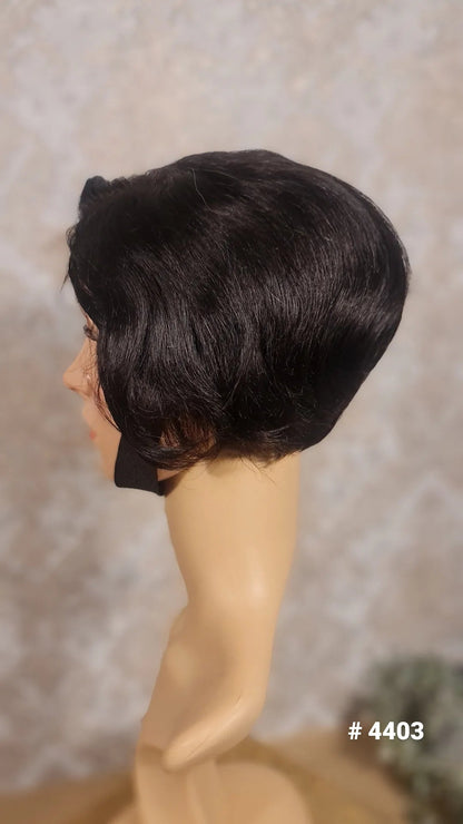 Perücke Pixi Cut mit Closure 4x4 Farbe 1bDiosa Extensions Haarverlängerungen