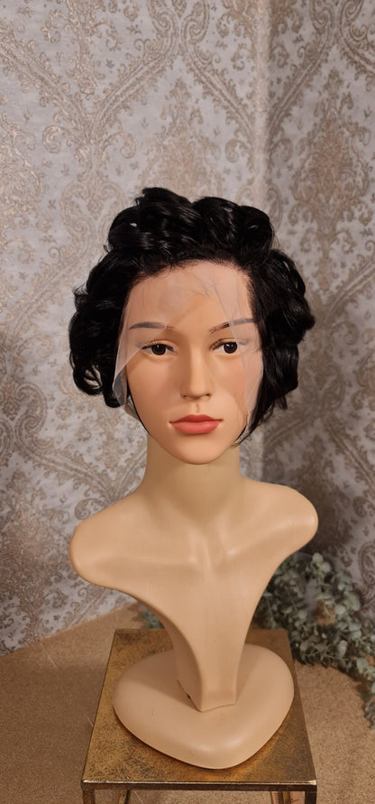 Perücke Pixie Cut mit Lace Frontal 13x4 Farbe 1bDiosa Extensions Haarverlängerungen