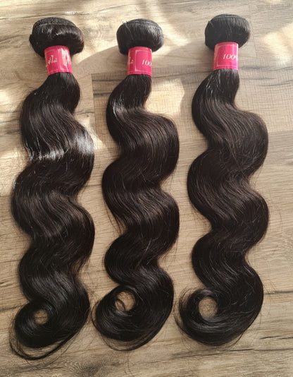 Set 3 Bundles Haarverlängerung Echthaar 10"-40" (25cm-100cm) welligDiosa Extensions Haarverlängerungen