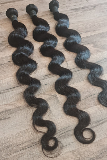 Set 3 Bundles Haarverlängerung Echthaar 10"-40" (25cm-100cm) welligDiosa Extensions Haarverlängerungen