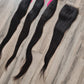 Set 3 Bundles Haarverlängerung Echthaar 26 28 30" (65 70 75cm) + 24" (60cm) 4x4 Closure glattDiosa Extensions Haarverlängerungen