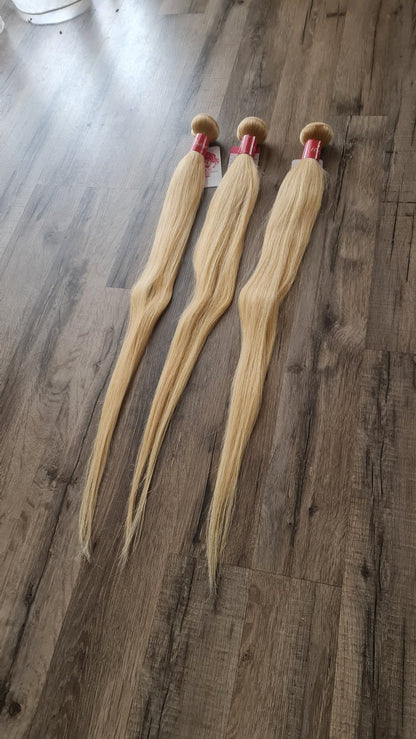 Set 3 Bundles Haarverlängerung Echthaar 26" 65cm glatt Color 613 BlondeDiosa Extensions Haarverlängerungen