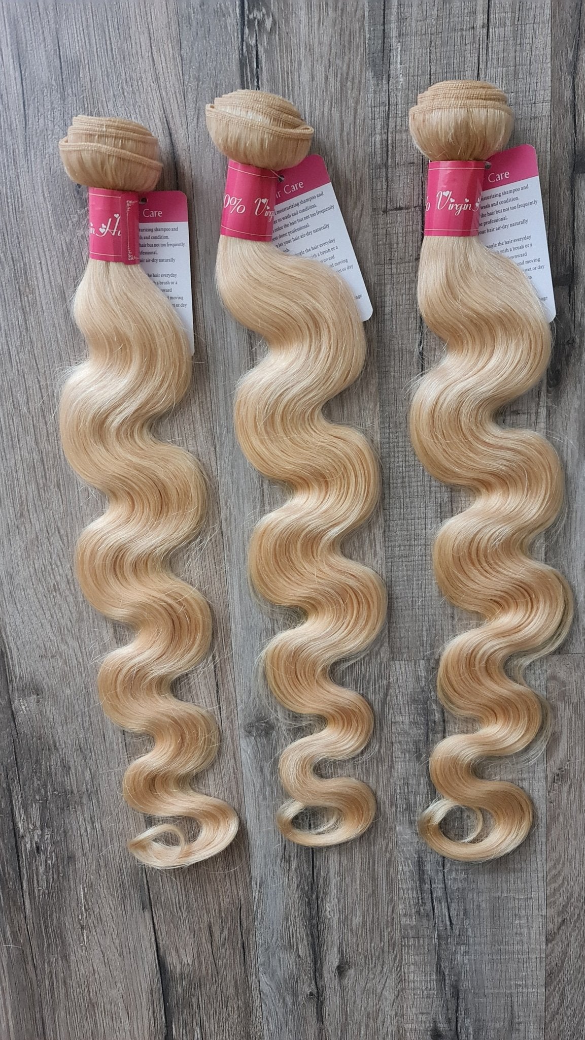 Set 3 Bundles Haarverlängerung Echthaar 26" 65cm wellig body wave Color 613 BlondeDiosa Extensions Haarverlängerungen